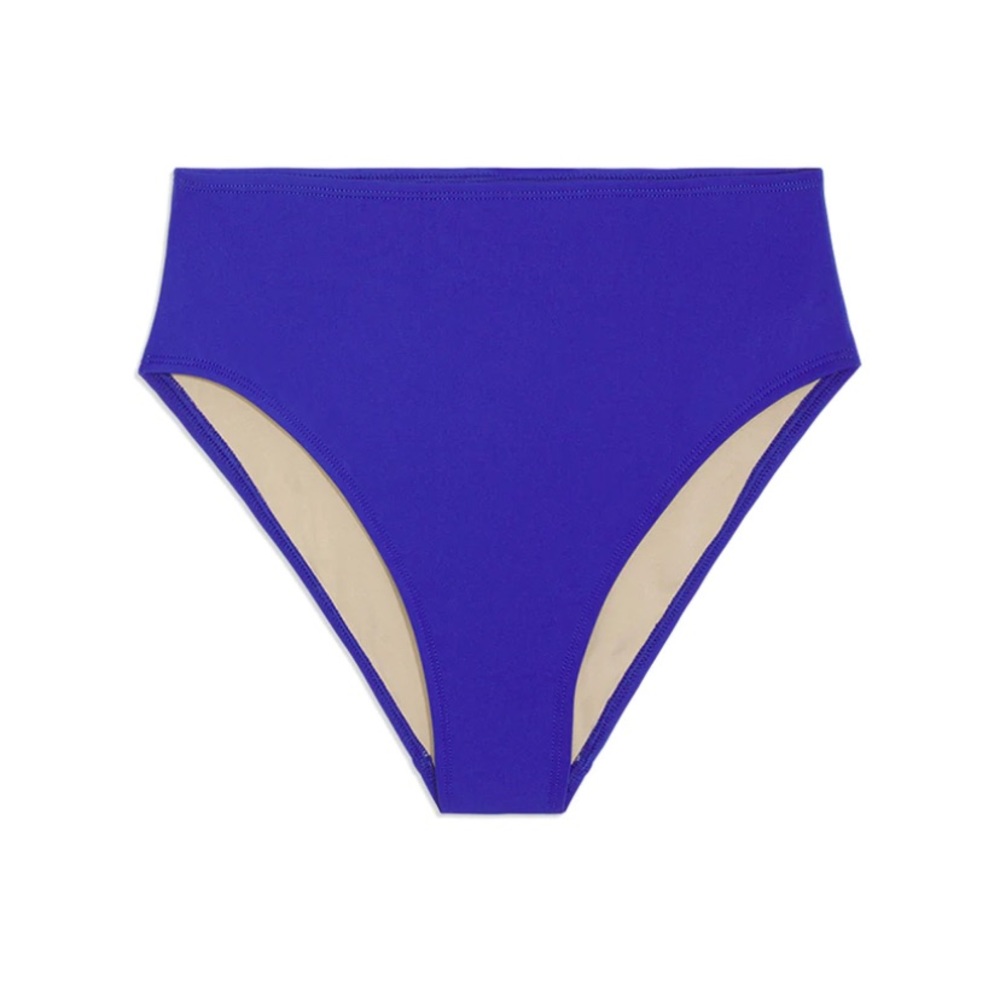 NWT WeWoreWhat High Rise Tricot Bikini Bottom, Sapphire